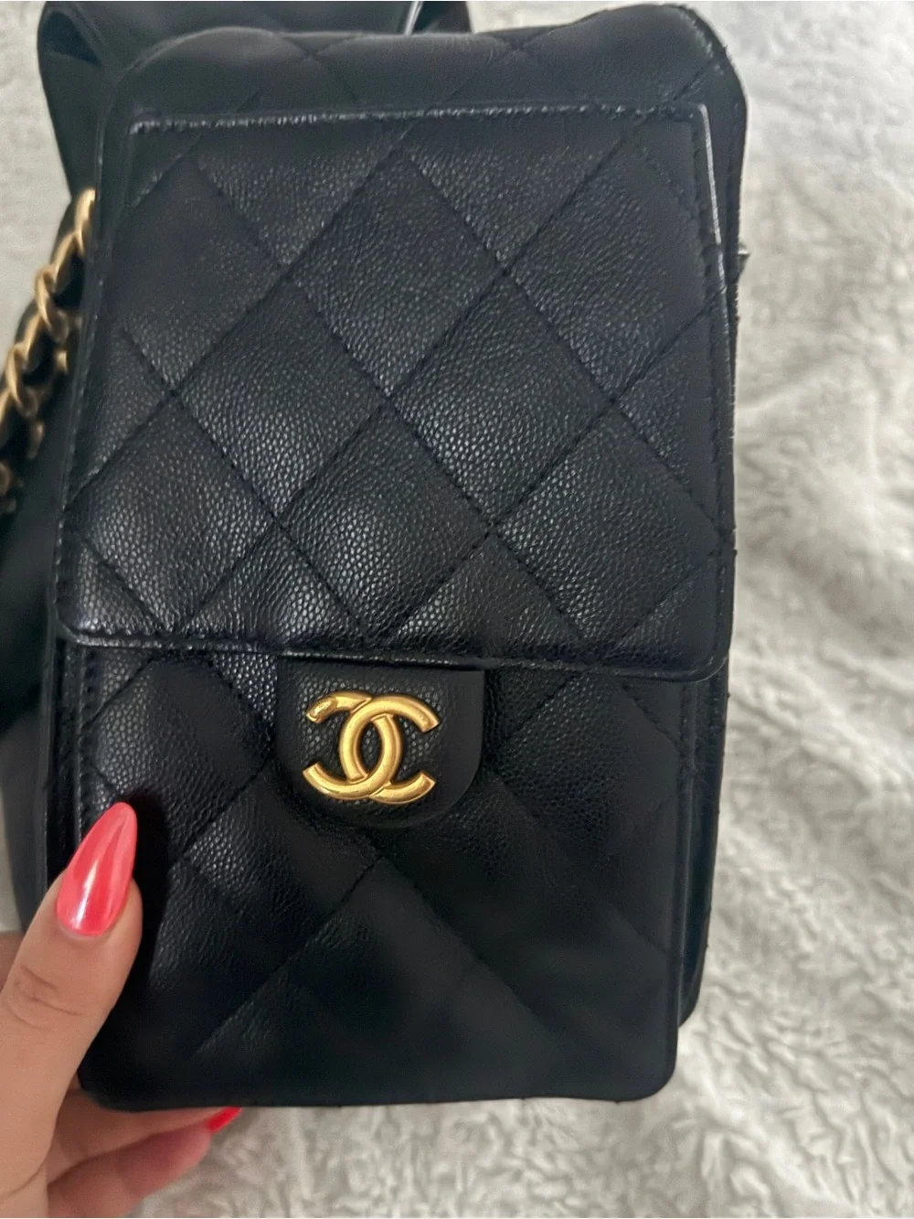 Chanel Black small 25 with GHW